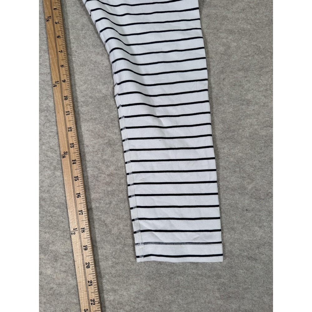Lululemon Leggings Womens 4 White Striped Capri Yoga Athletic Stretch Gym - Picture 13 of 14